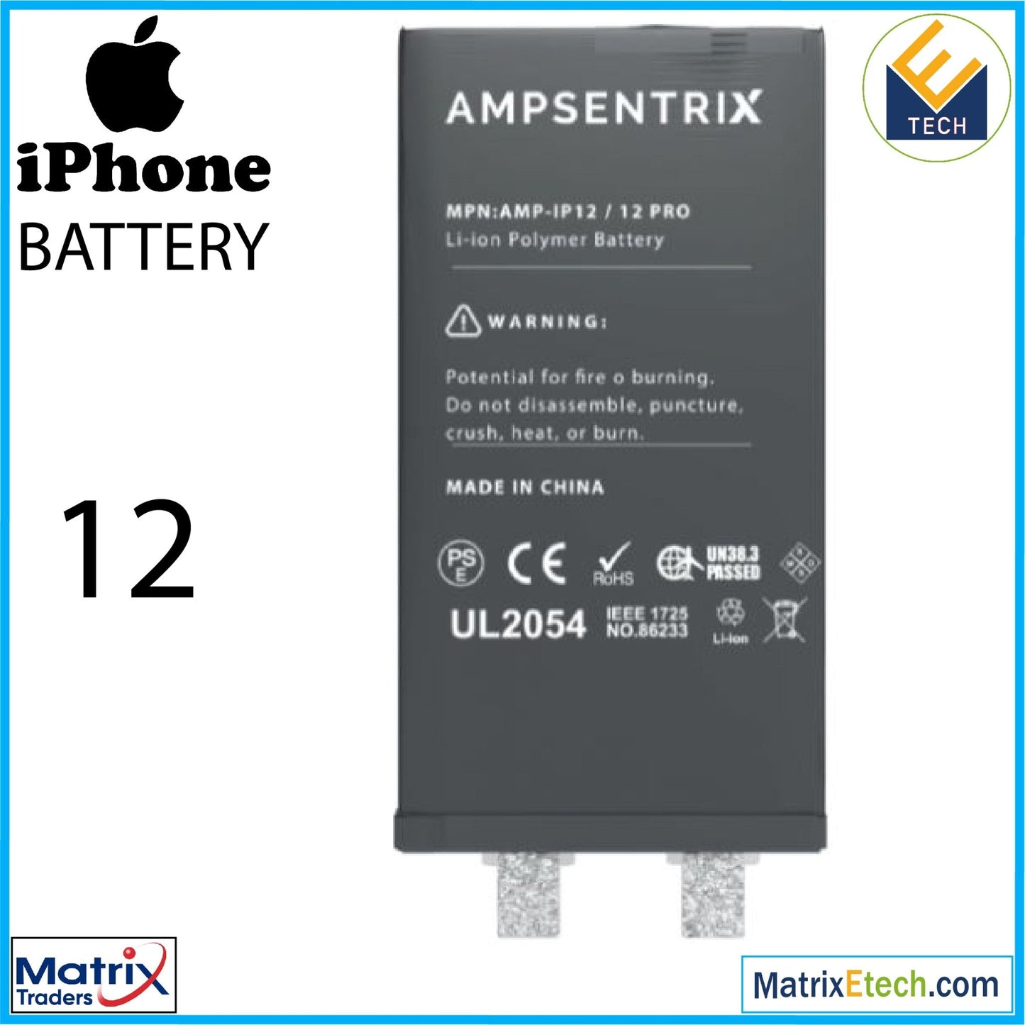 iPhone 12 Replacement Battery Core - Matrix Traders