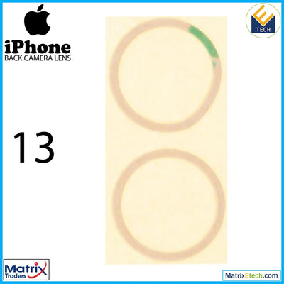 iPhone 13 Back Camera Lens (Glass Only) With Adhesive (2 Piece Set) (10 Pack) - Matrix Traders