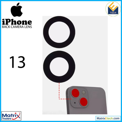 iPhone 13 Back Camera Lens (Glass Only) With Adhesive (2 Piece Set) - Matrix Traders