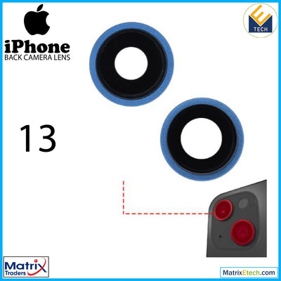 iPhone 13 Back Camera Lens With Bracket & Bezel ( 2 Piece) - Matrix Traders