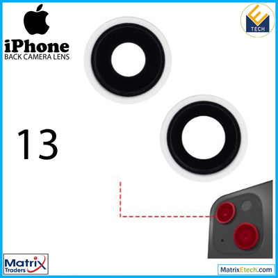 iPhone 13 Back Camera Lens With Bracket & Bezel (2 Piece) - Matrix Traders