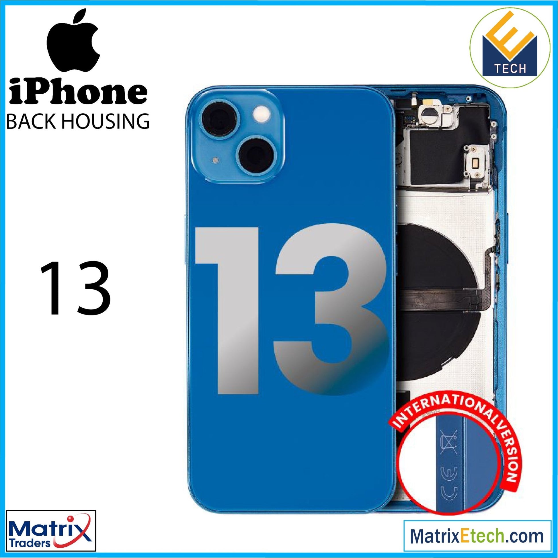 iPhone 13 Back Housing W Small (International Version) - Matrix Traders