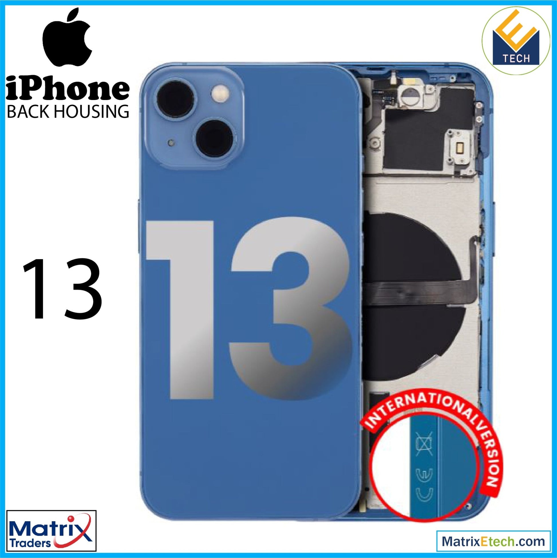 iPhone 13 Back Housing W Small (International Version) - Matrix Traders