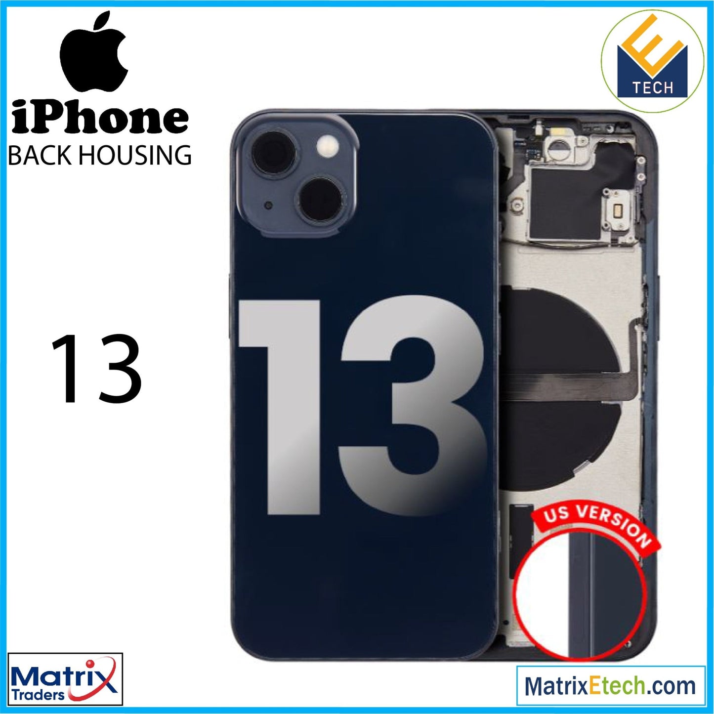 iPhone 13 Back Housing W Small (US Version) - Matrix Traders