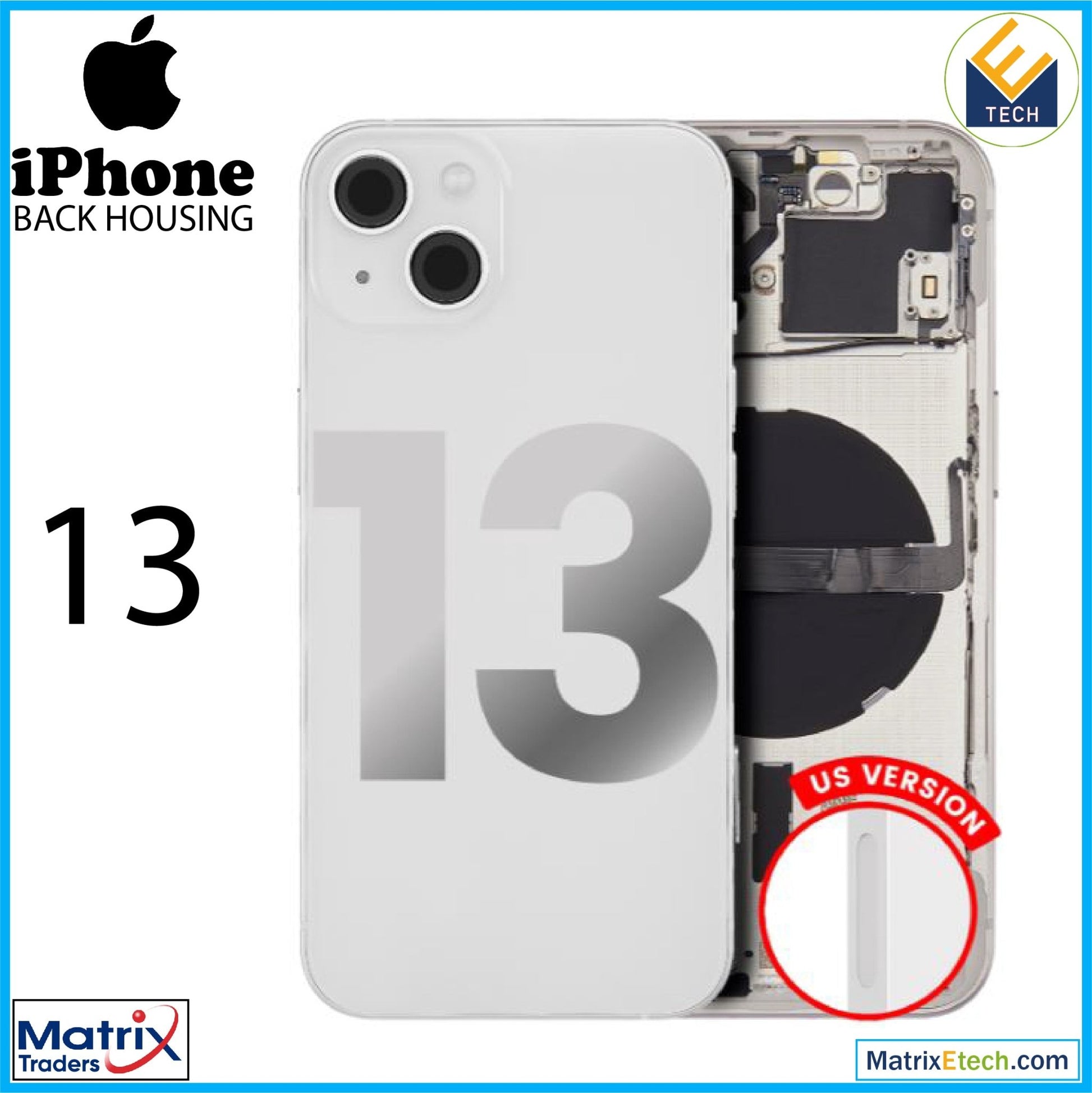 iPhone 13 Back Housing W Small (US Version) - Matrix Traders