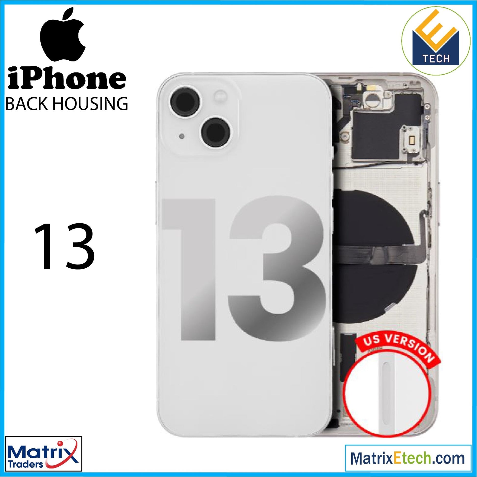 iPhone 13 Back Housing W Small (US Version) - Matrix Traders