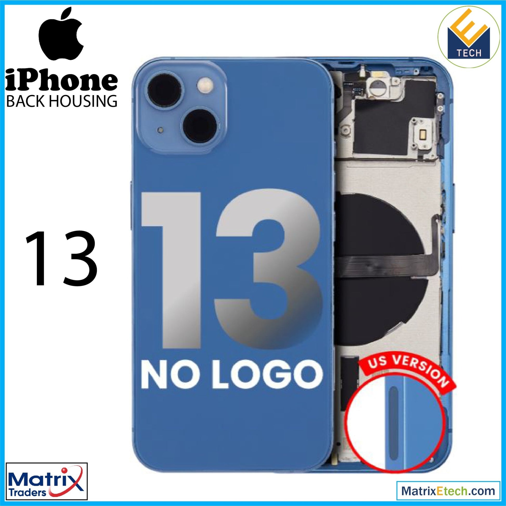 iPhone 13 Back Housing W Small (US Version) - Matrix Traders