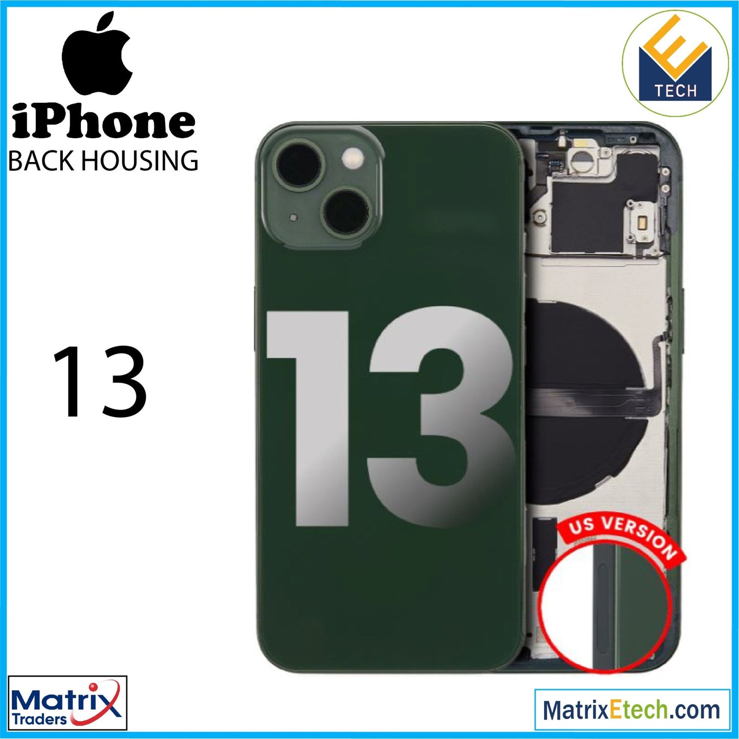 iPhone 13 Back Housing W Small (US Version) - Matrix Traders