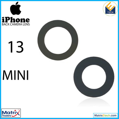 iPhone 13 Mini Back Camera Lens With Adhesive (2 Piece Set) (10 Pack) - Matrix Traders