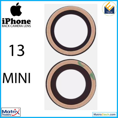 iPhone 13 Mini Back Camera Lens With Adhesive (2 Piece Set) (10 Pack) - Matrix Traders