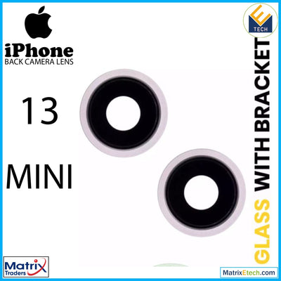 iPhone 13 Mini Back Camera Lens With Bracket & Bezel ( 2 Piece) - Matrix Traders