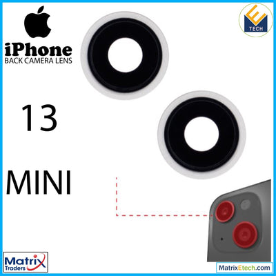 iPhone 13 Mini Back Camera Lens With Bracket & Bezel ( 2 Piece) - Matrix Traders