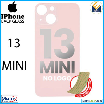 iPhone 13 Mini Back Glass With 3M Adhesive (No Logo Large Camera Hole) - Matrix Traders