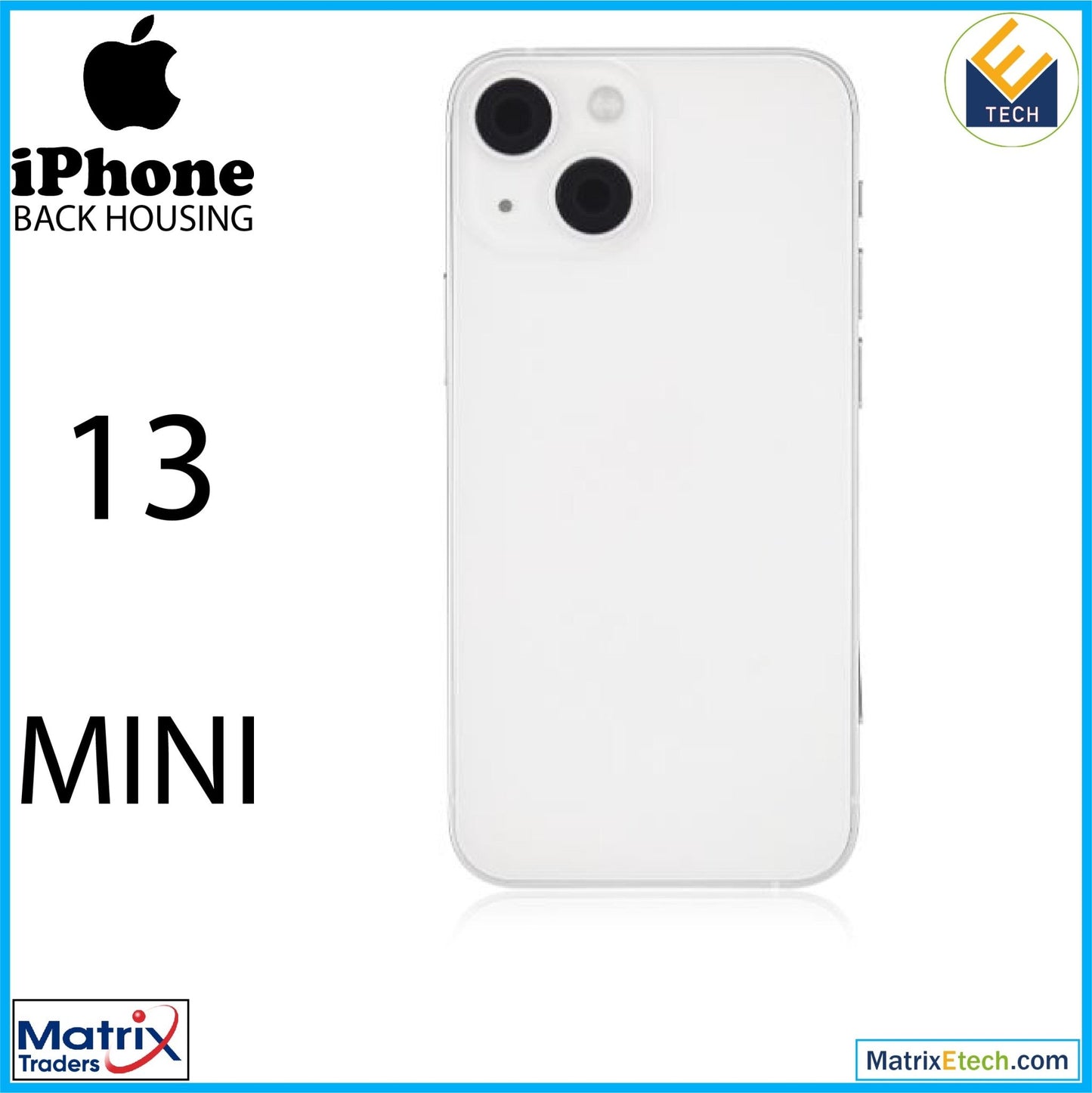 iPhone 13 Mini Back Housing W Small (International Version) - Matrix Traders