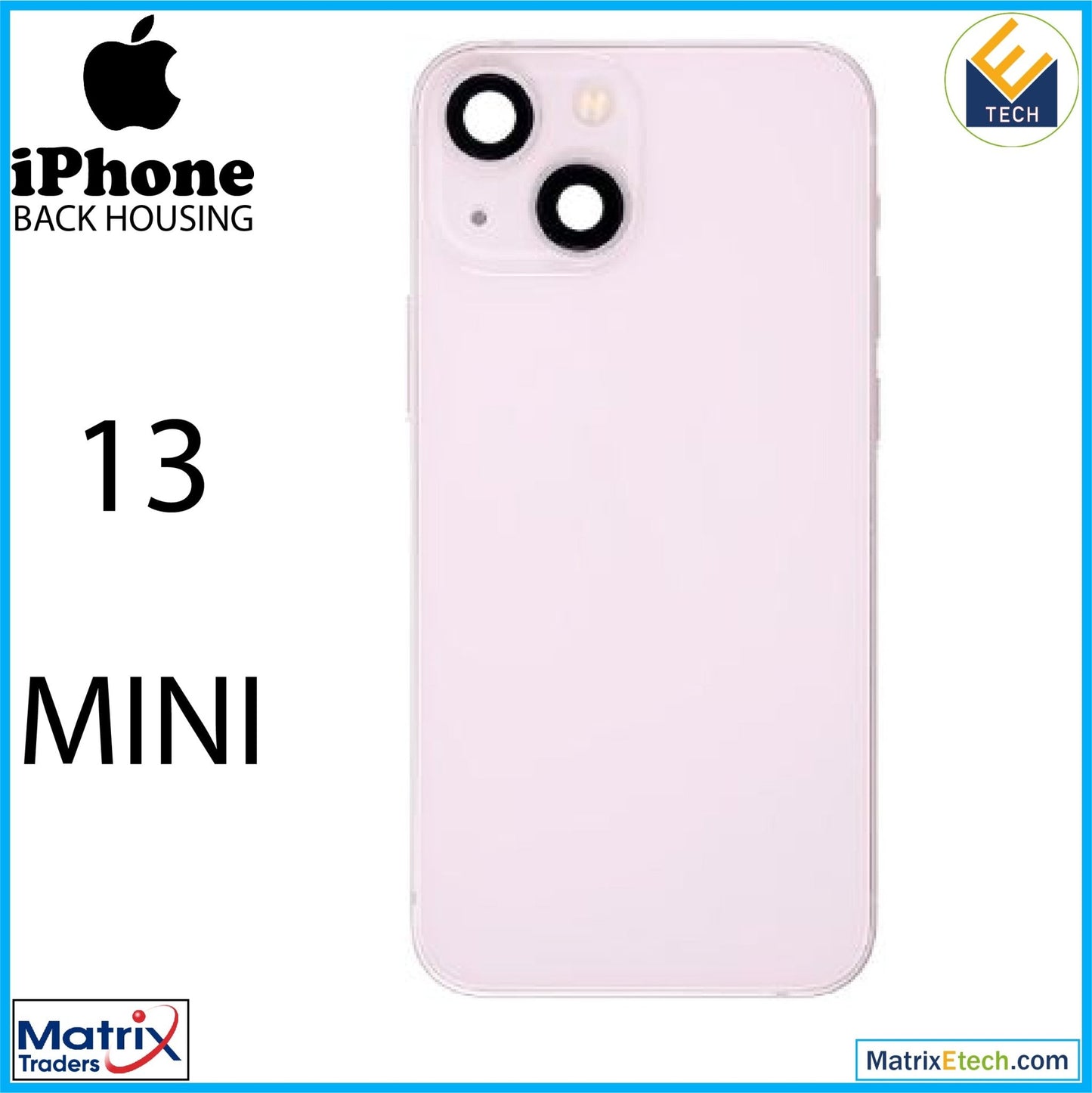 iPhone 13 Mini Back Housing W Small (International Version) - Matrix Traders