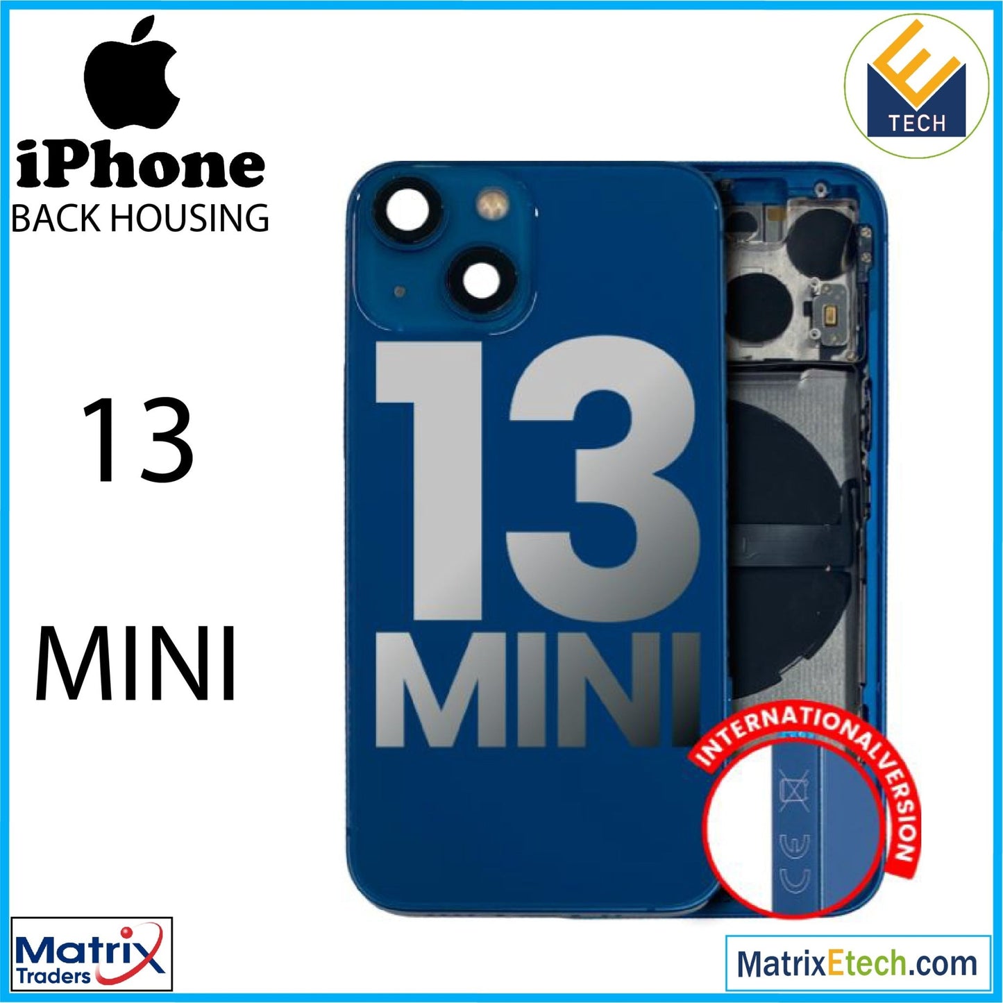 iPhone 13 Mini Back Housing W Small (International Version) - Matrix Traders