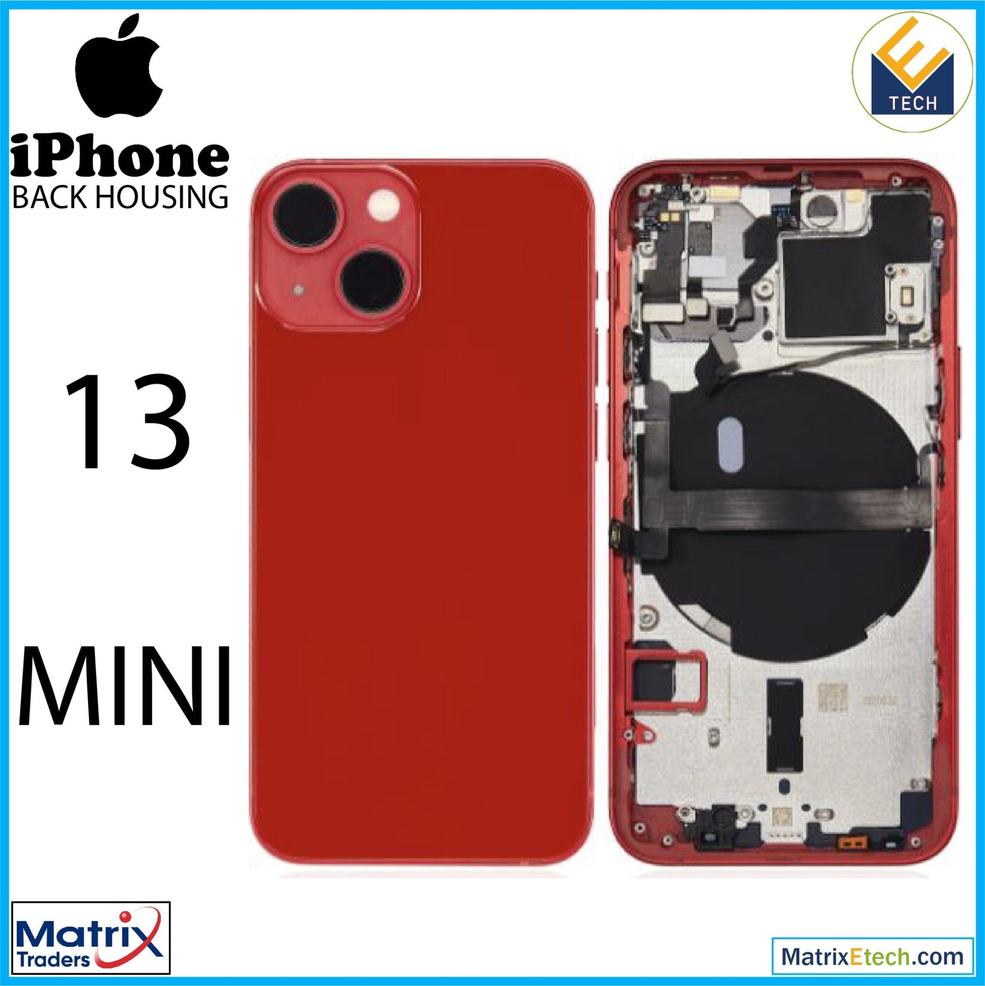 iPhone 13 Mini Back Housing W Small (International Version) - Matrix Traders