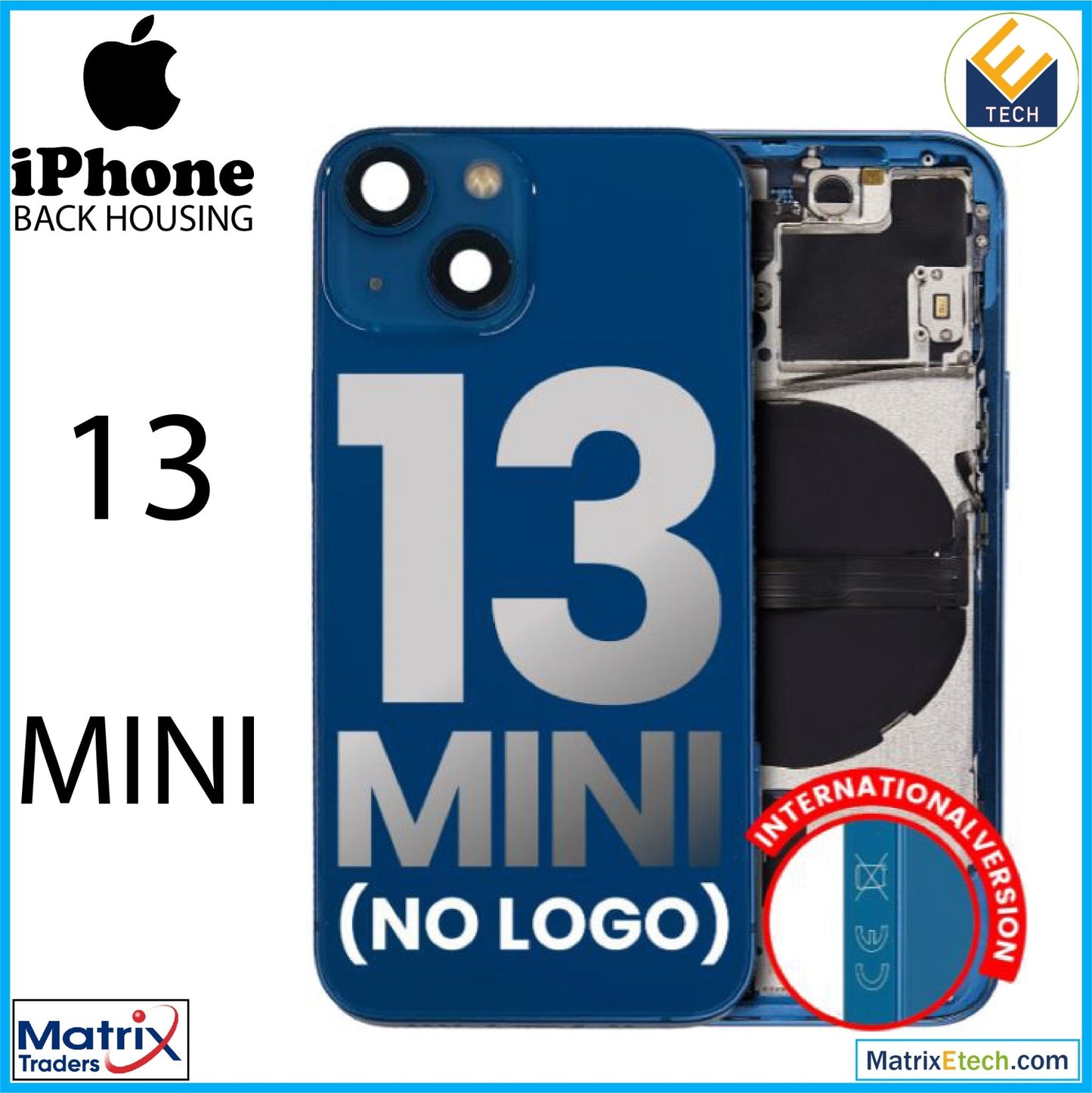 iPhone 13 Mini Back Housing W Small (International Version) - Matrix Traders