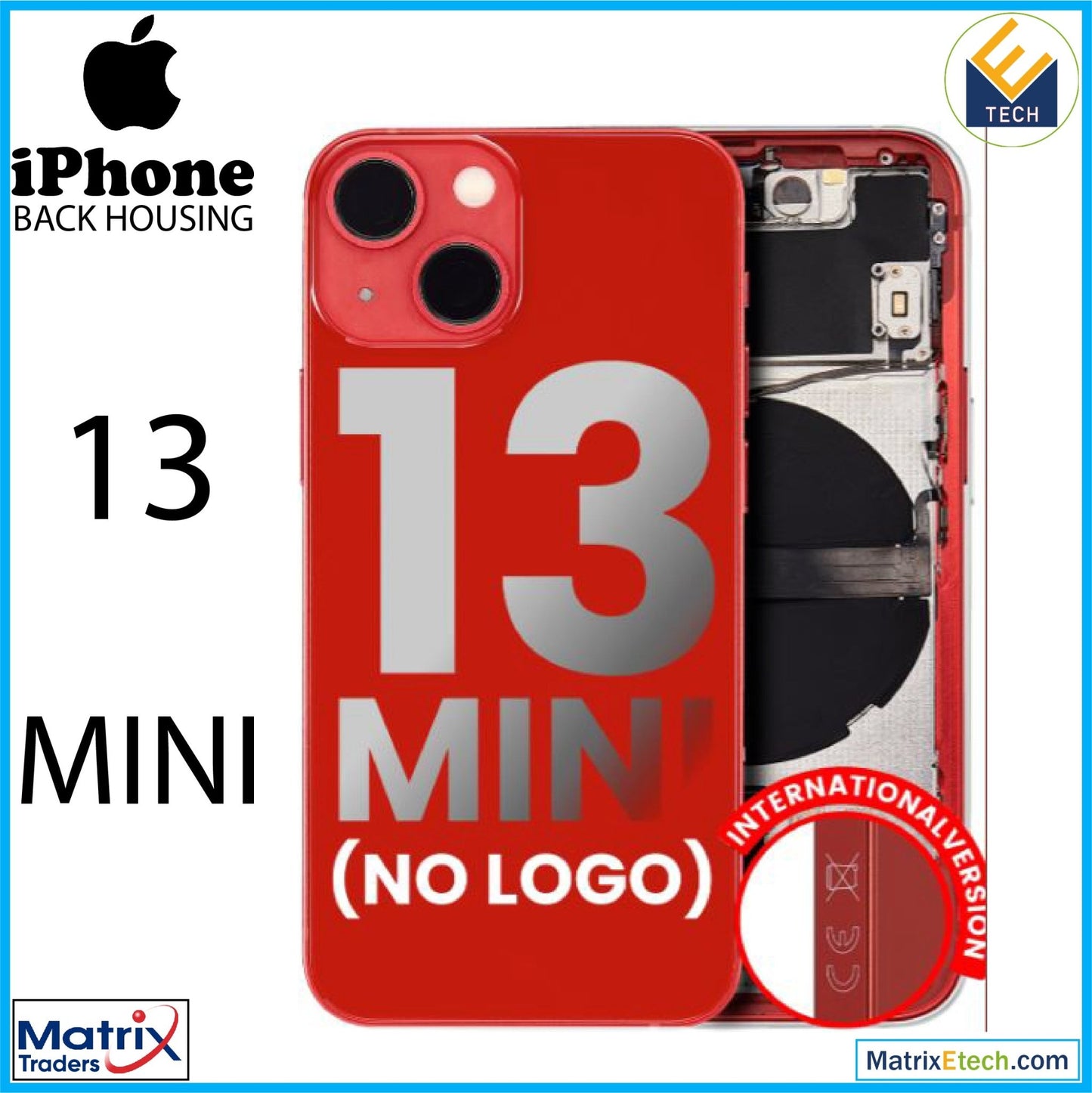 iPhone 13 Mini Back Housing W Small (International Version) - Matrix Traders