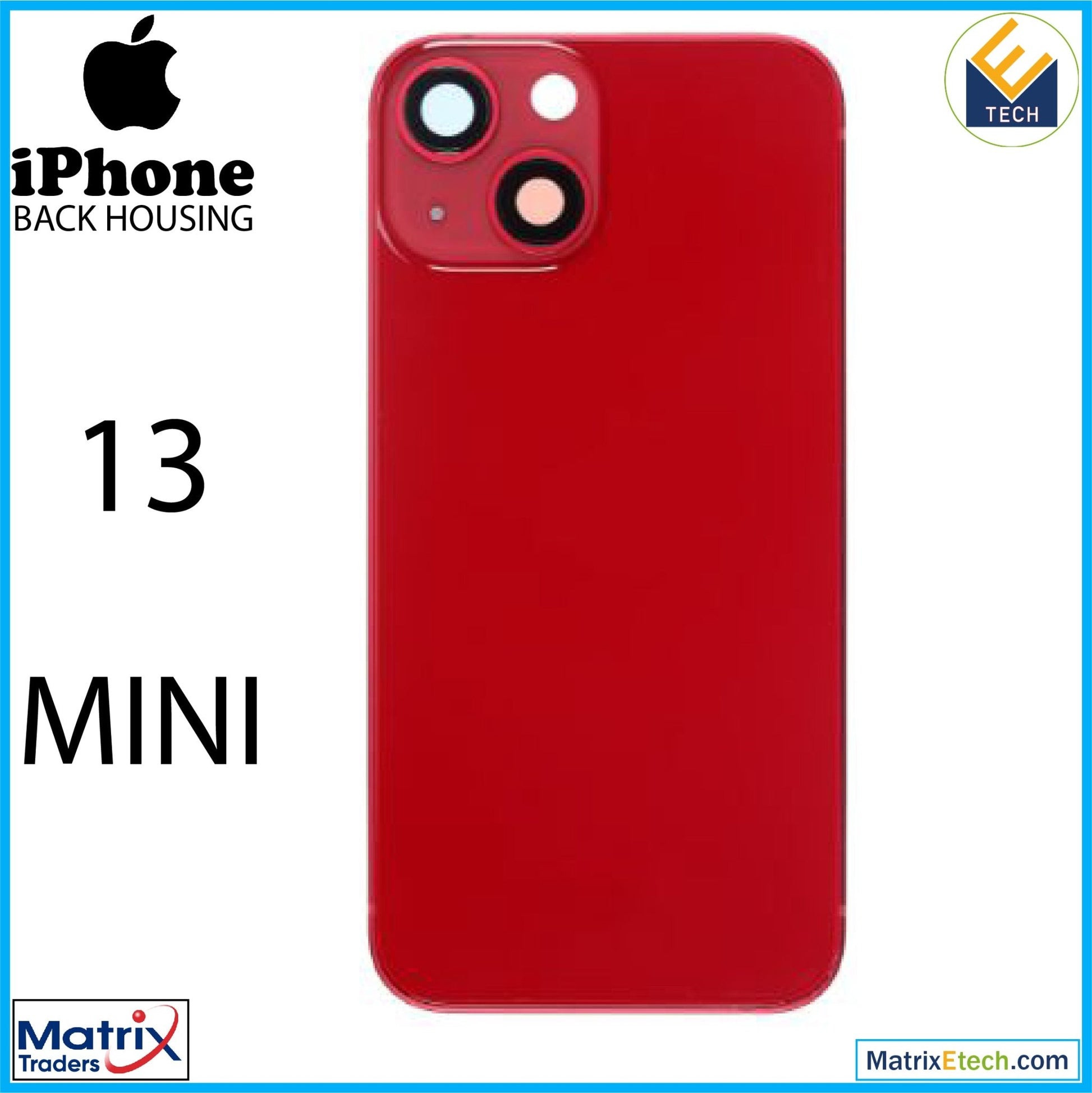 iPhone 13 Mini Back Housing W Small (International Version) - Matrix Traders