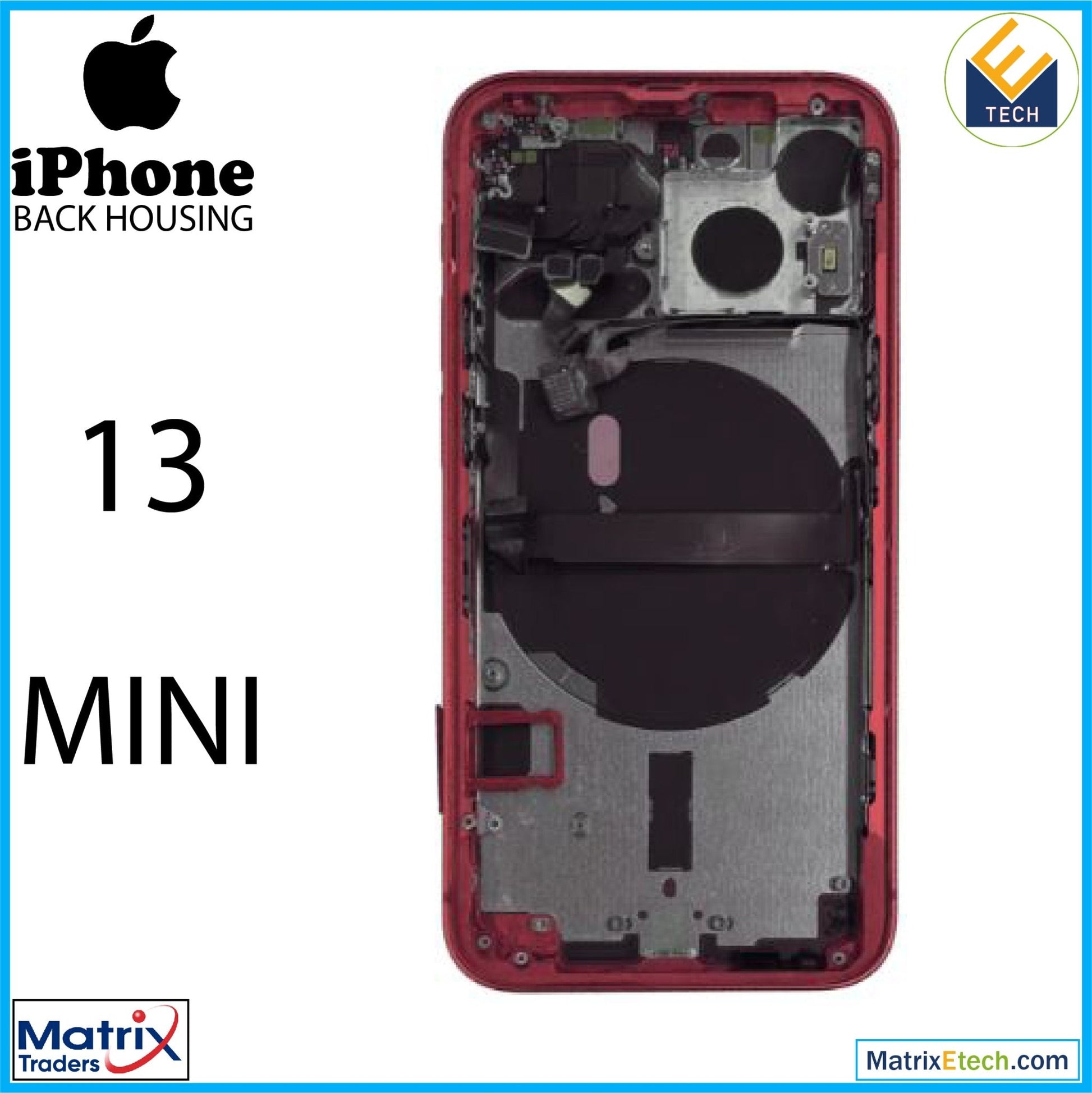 iPhone 13 Mini Back Housing W Small (US Version) - Matrix Traders