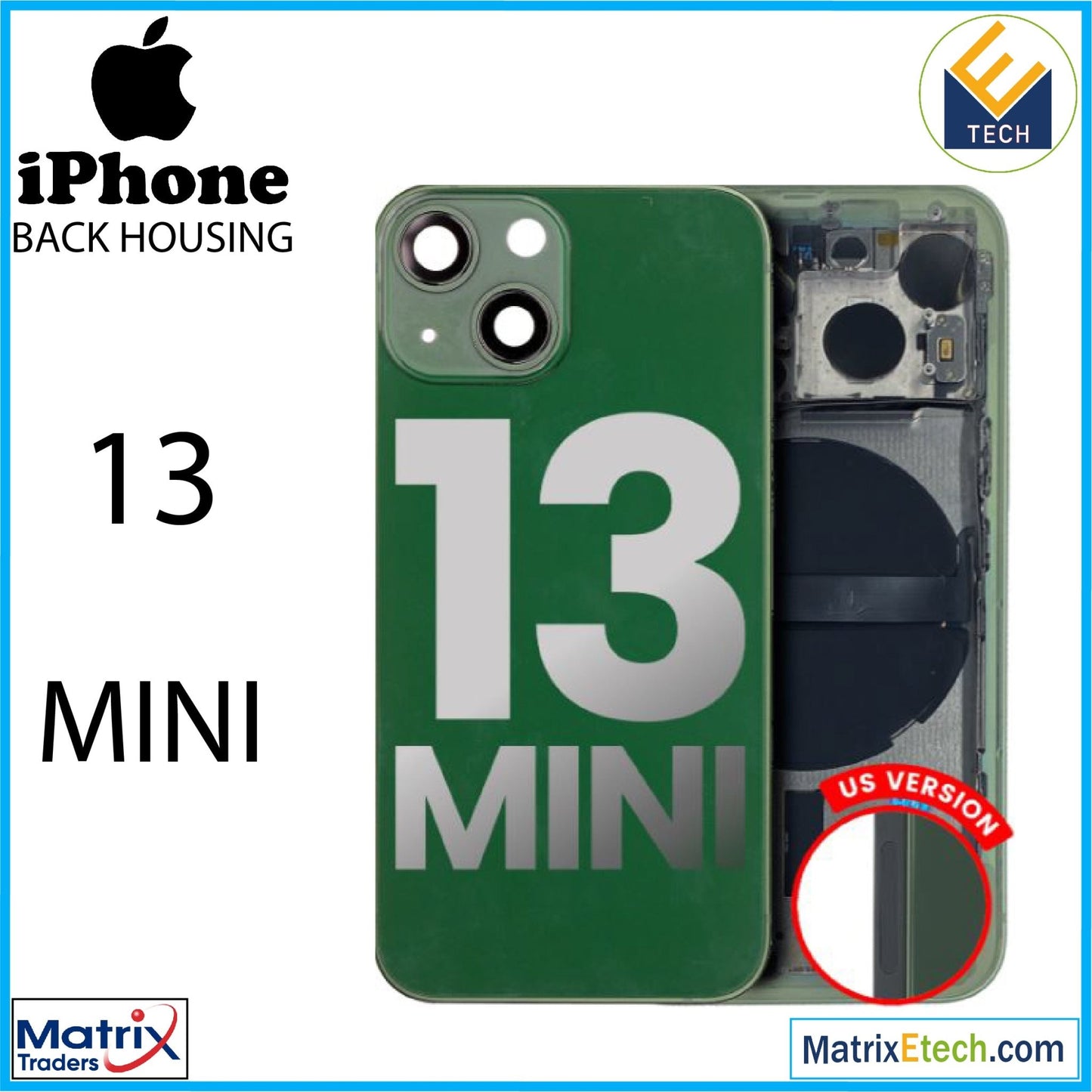 iPhone 13 Mini Back Housing W Small (US Version) - Matrix Traders