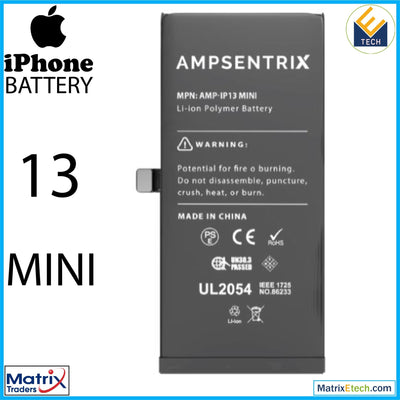 iPhone 13 Mini Replacement Battery (AmpSentrix Basic Extended) - Matrix Traders