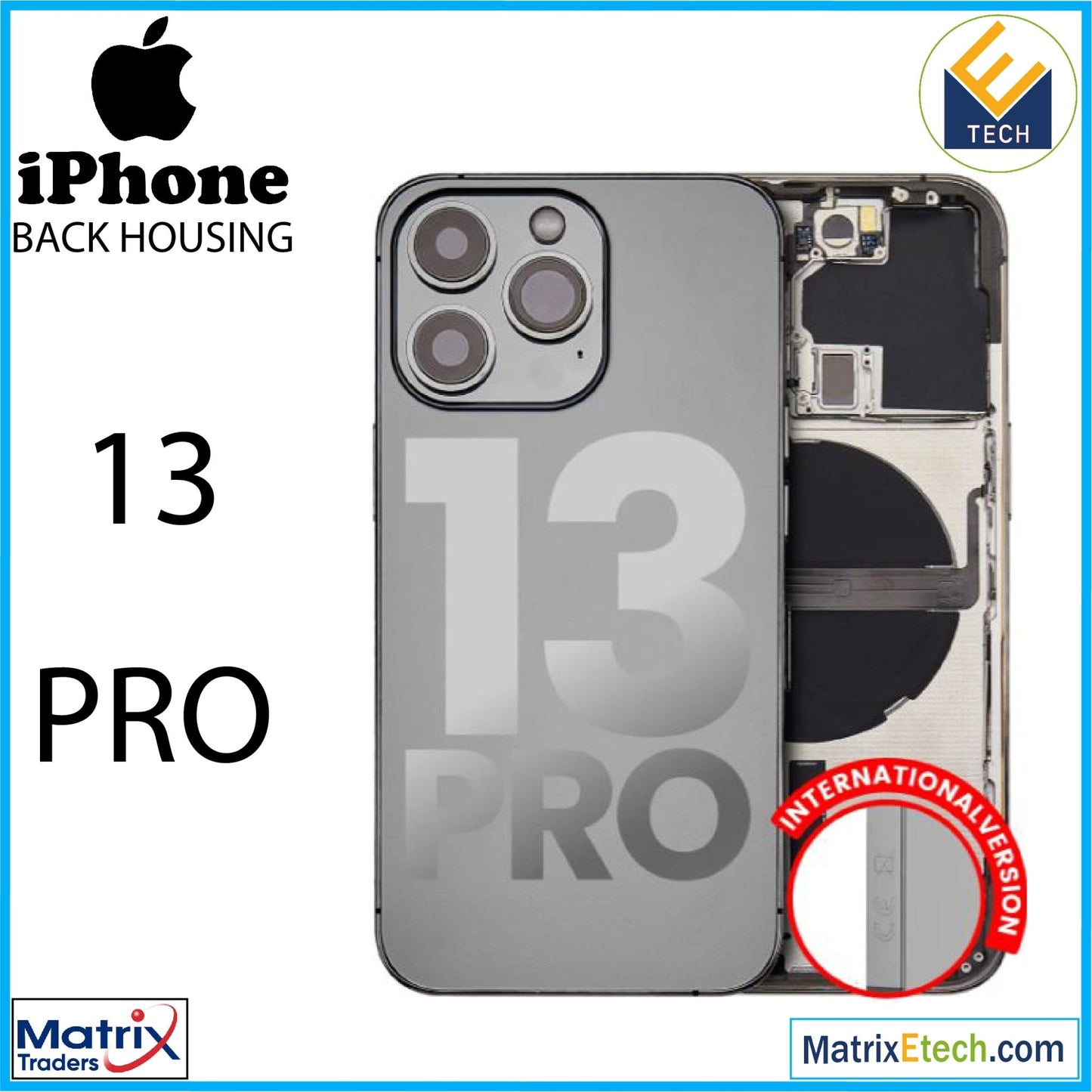 iPhone 13 Pro Back Housing W Small (International Version) - Matrix Traders