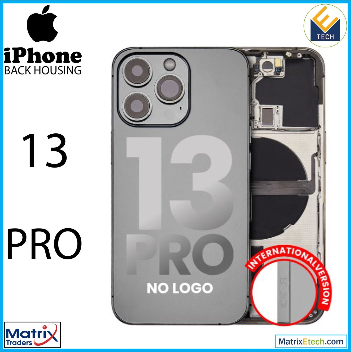 iPhone 13 Pro Back Housing W Small (International Version) - Matrix Traders