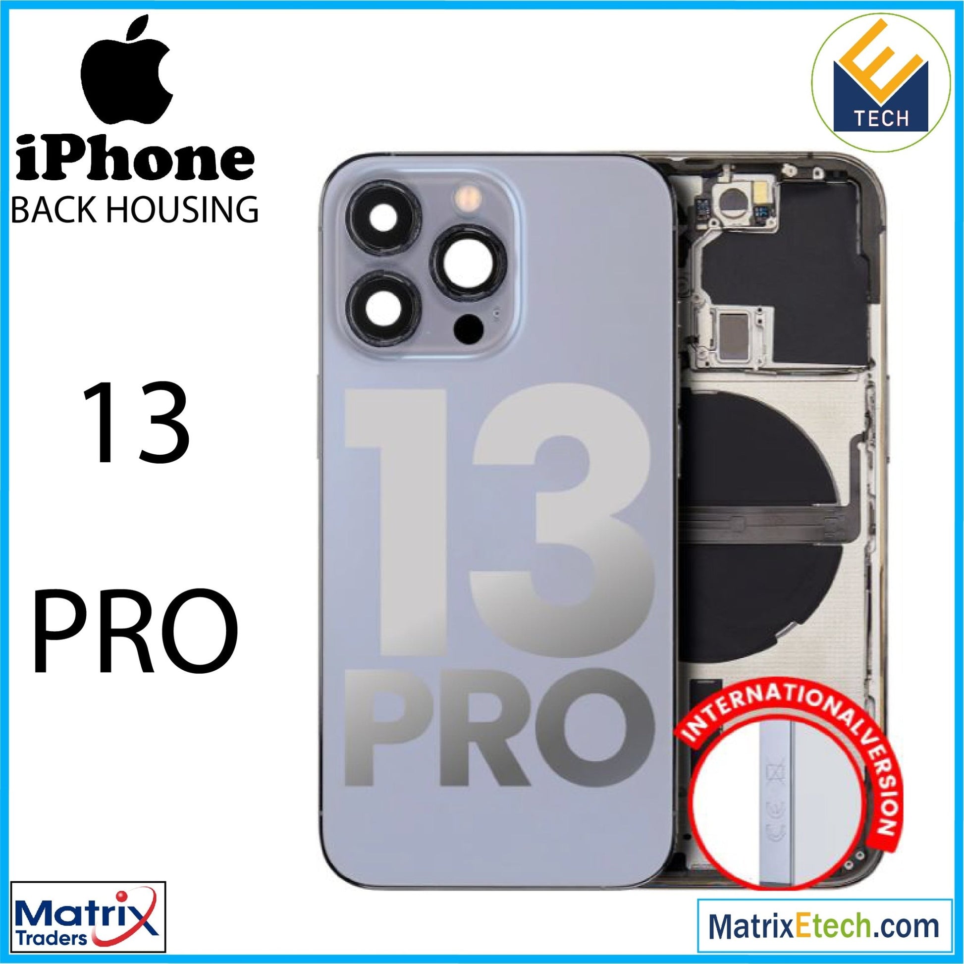 iPhone 13 Pro Back Housing W Small (International Version) - Matrix Traders