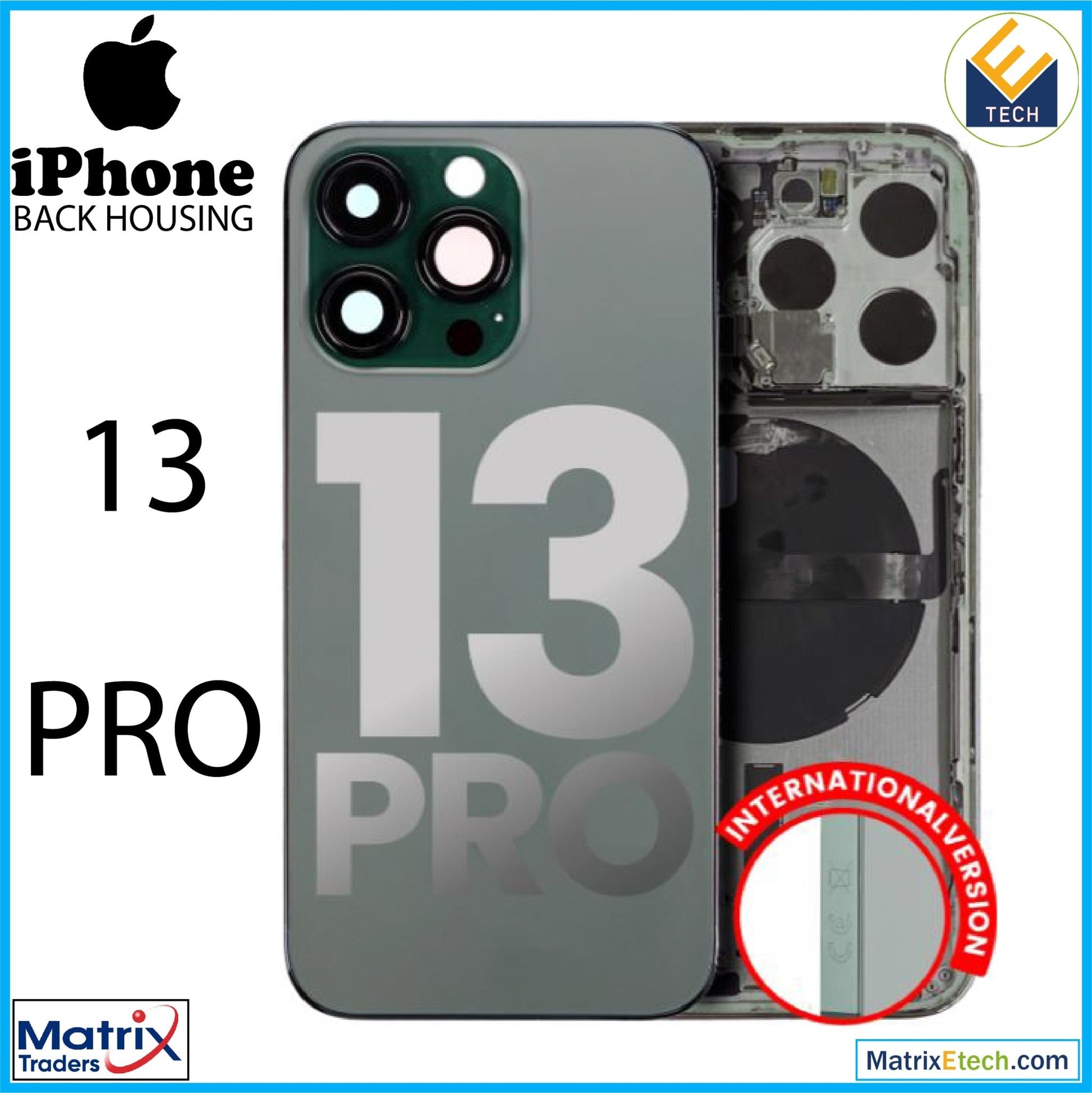 iPhone 13 Pro Back Housing W Small (International Version) - Matrix Traders