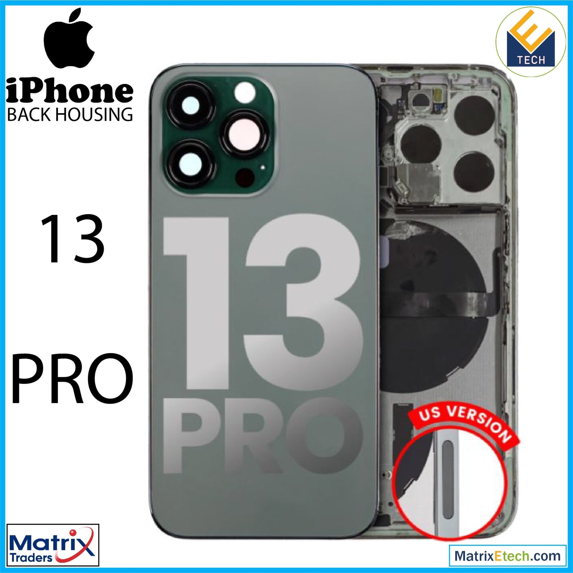 iPhone 13 Pro Back Housing W Small (US Version) - Matrix Traders