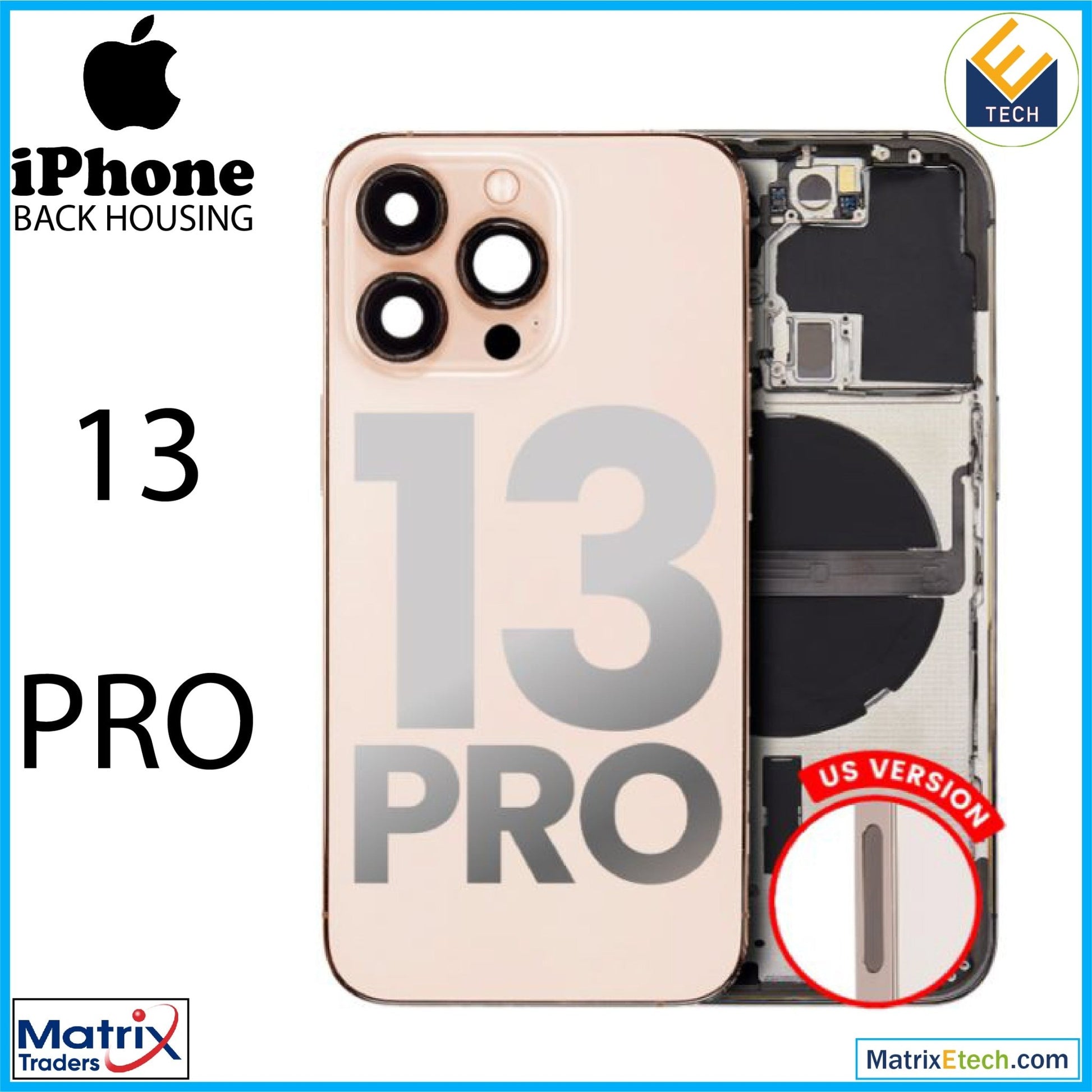 iPhone 13 Pro Back Housing W Small (US Version) - Matrix Traders