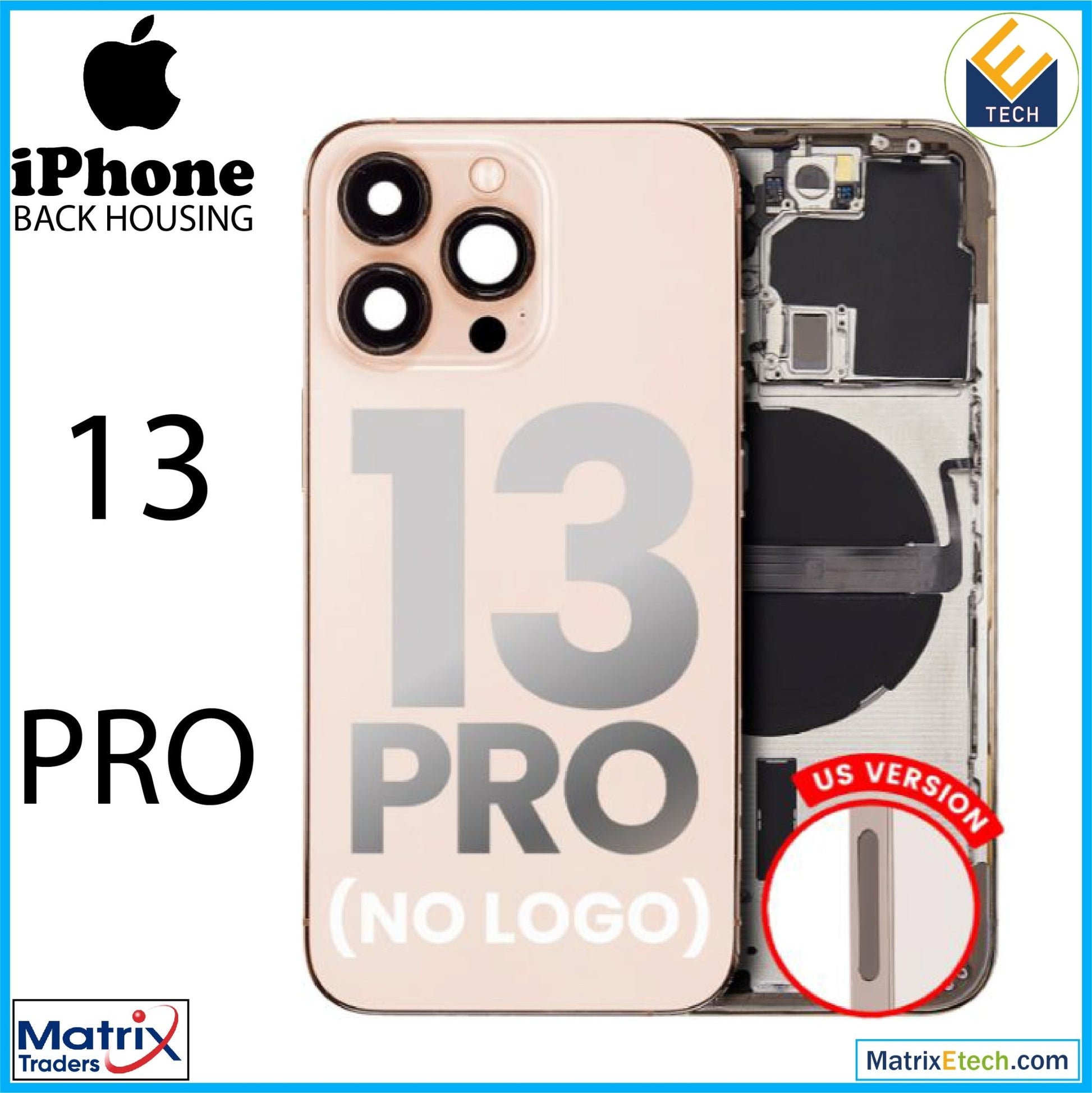 iPhone 13 Pro Back Housing W Small (US Version) - Matrix Traders