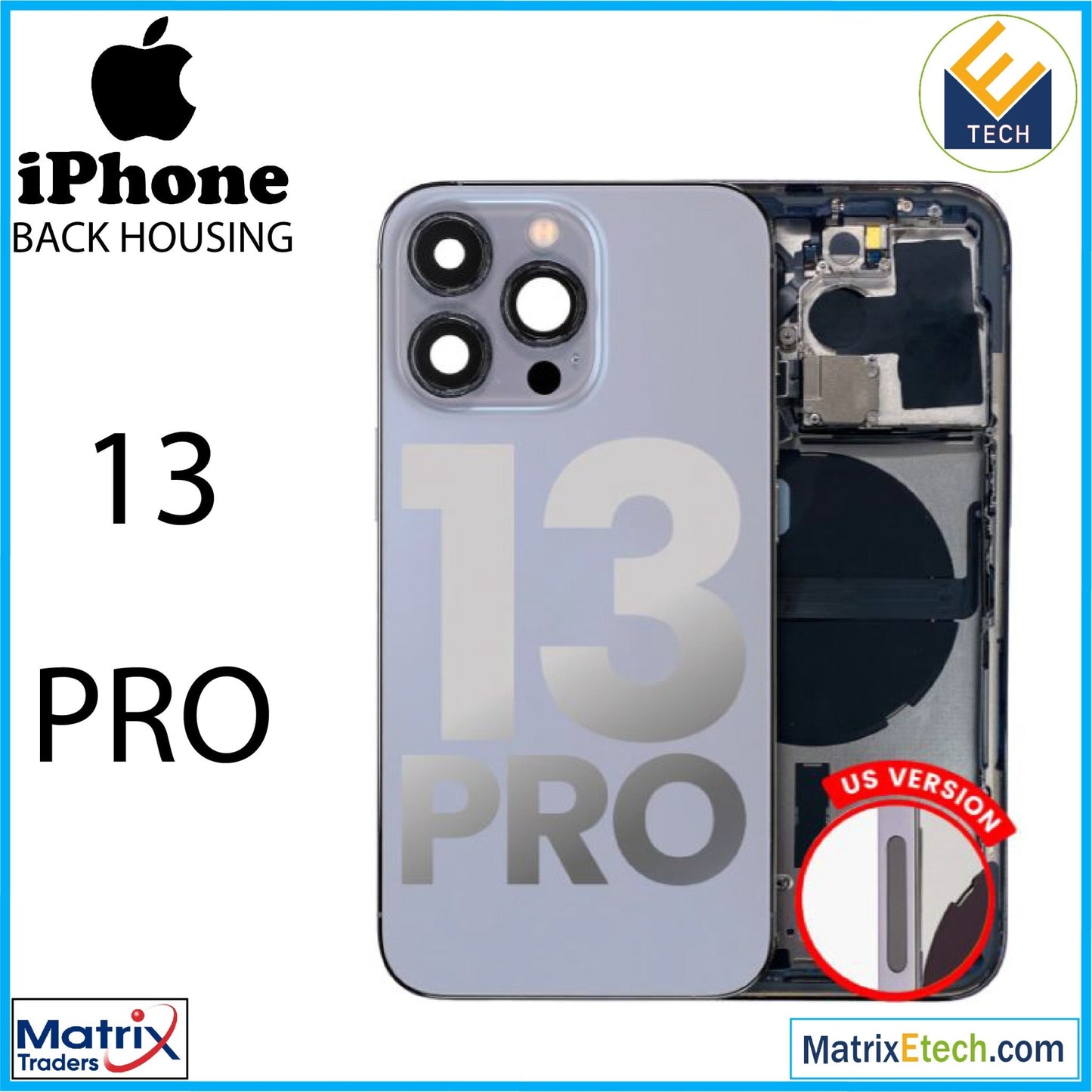 iPhone 13 Pro Back Housing W Small (US Version) - Matrix Traders