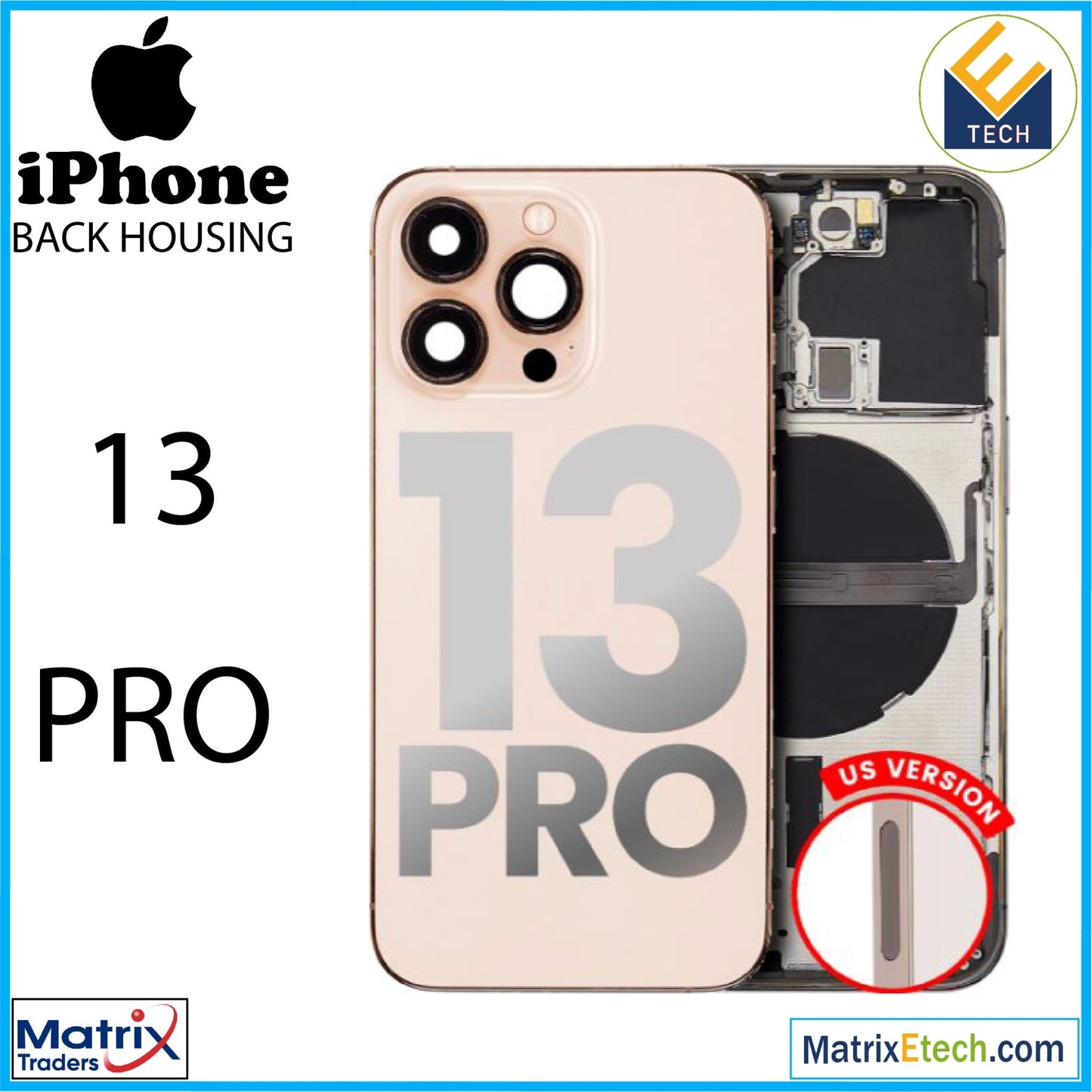 iPhone 13 Pro Back Housing W Small (US Version) - Matrix Traders