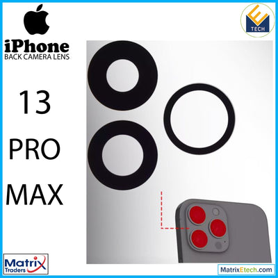 iPhone 13 Pro Max Back Camera Lens With Adhesive (3 Piece Set) (10 Pack) - Matrix Traders