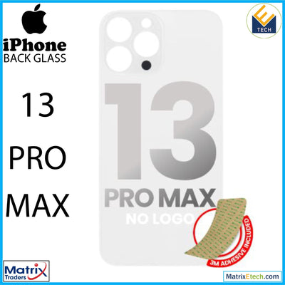 iPhone 13 Pro Max Back Glass With 3M Adhesive (No Logo Large Camera Hole) - Matrix Traders