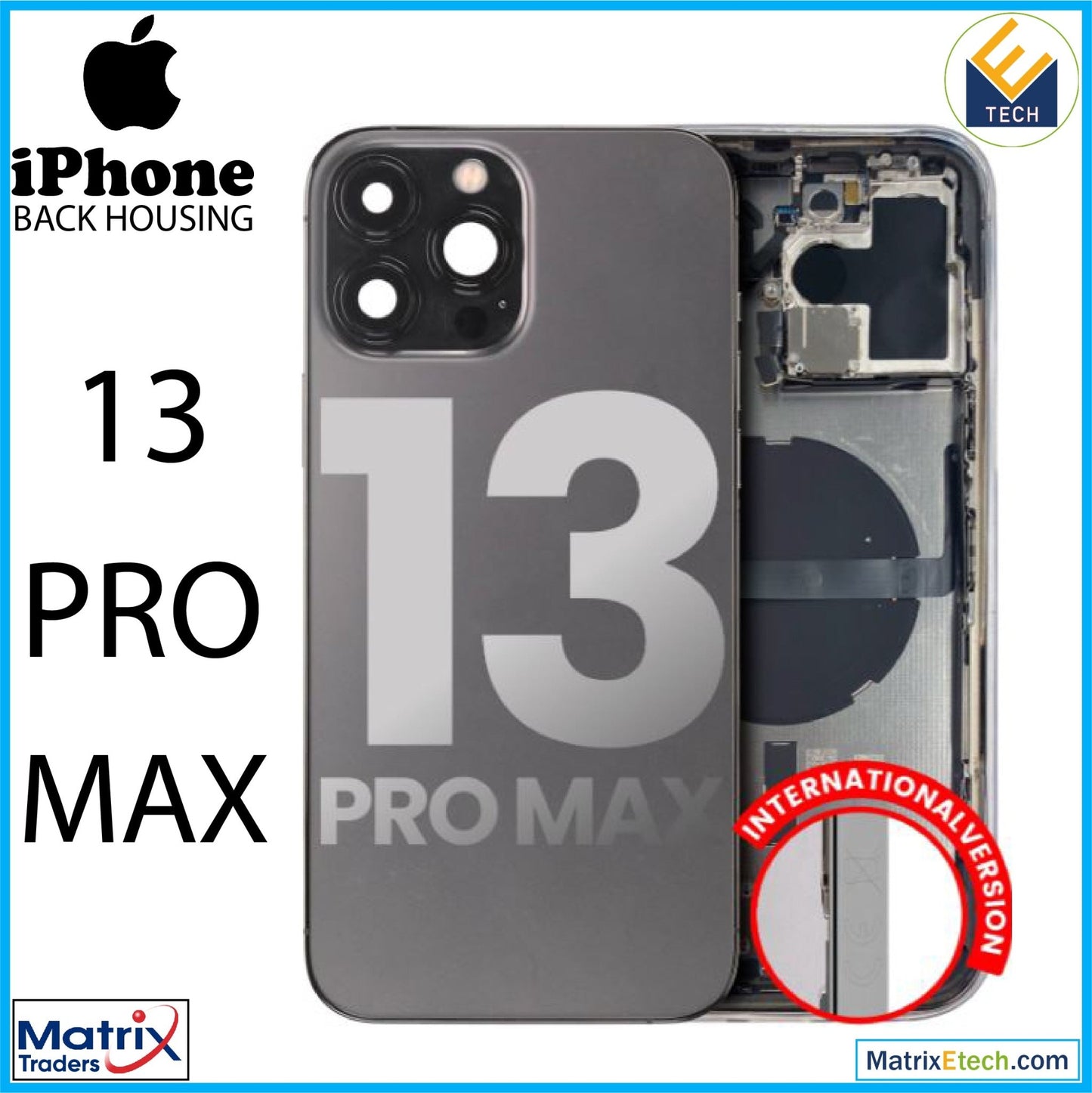 iPhone 13 Pro Max Back Housing W Small (International Version) - Matrix Traders