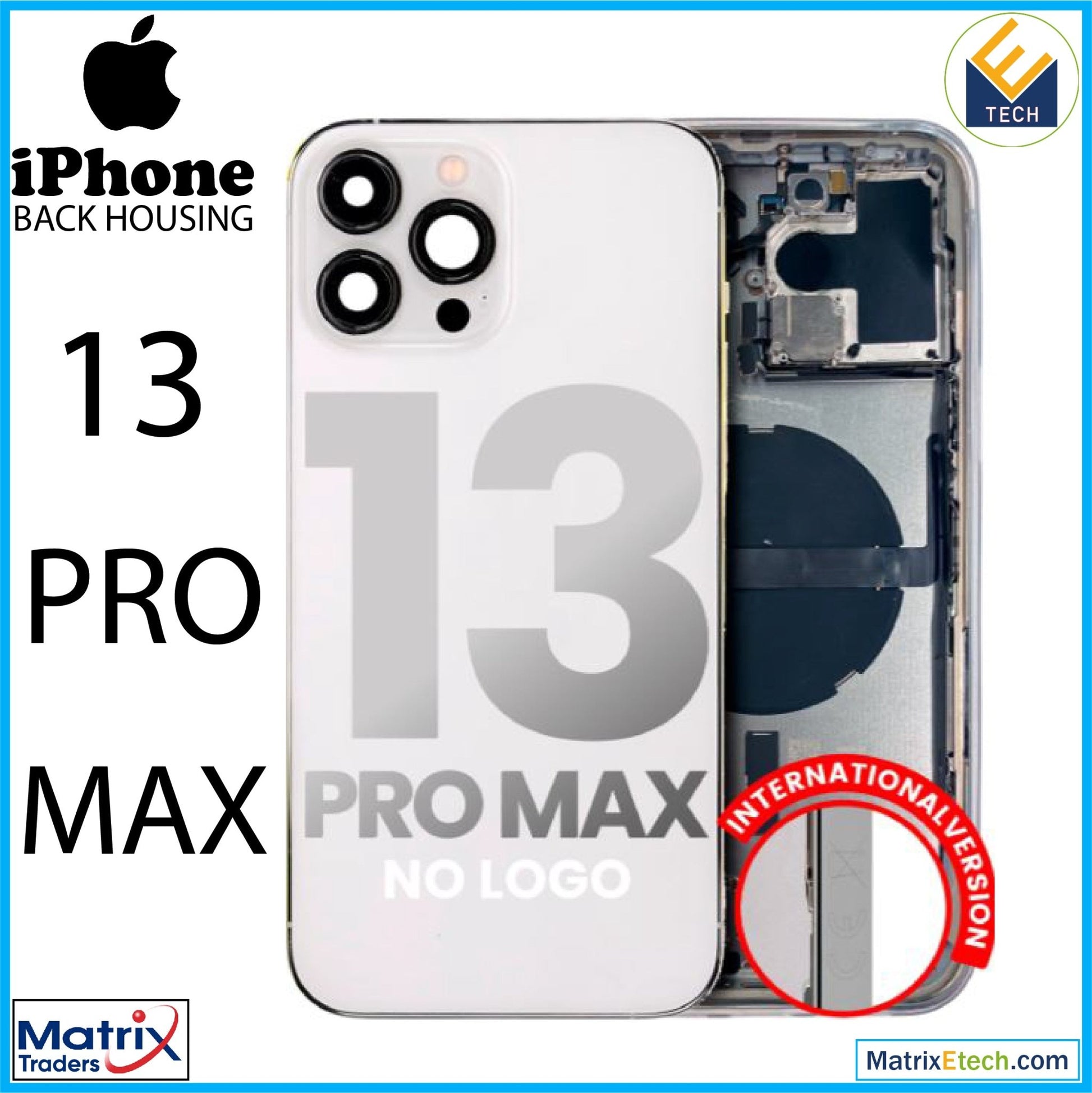 iPhone 13 Pro Max Back Housing W Small (International Version) - Matrix Traders