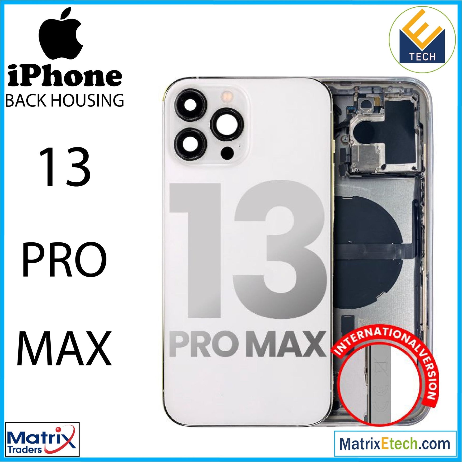 iPhone 13 Pro Max Back Housing W Small (International Version) - Matrix Traders