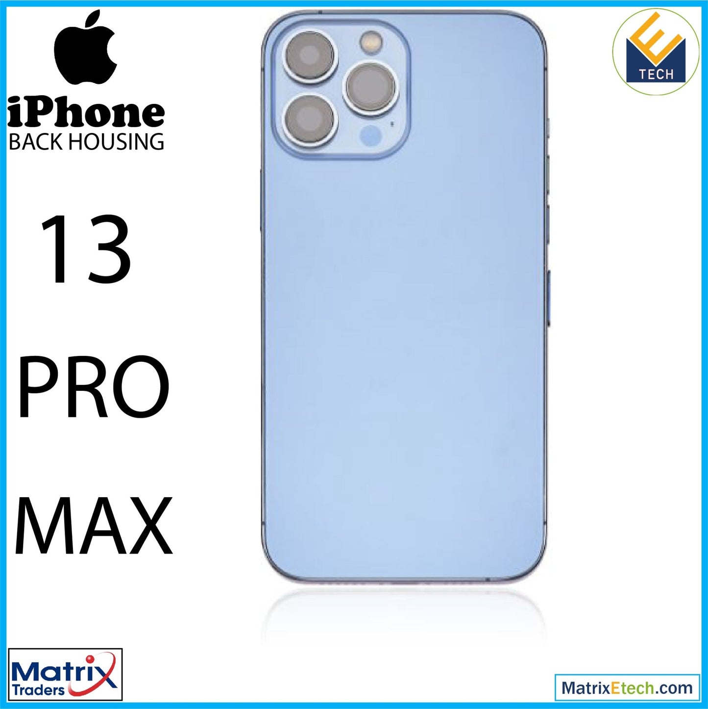 iPhone 13 Pro Max Back Housing W Small (International Version) - Matrix Traders