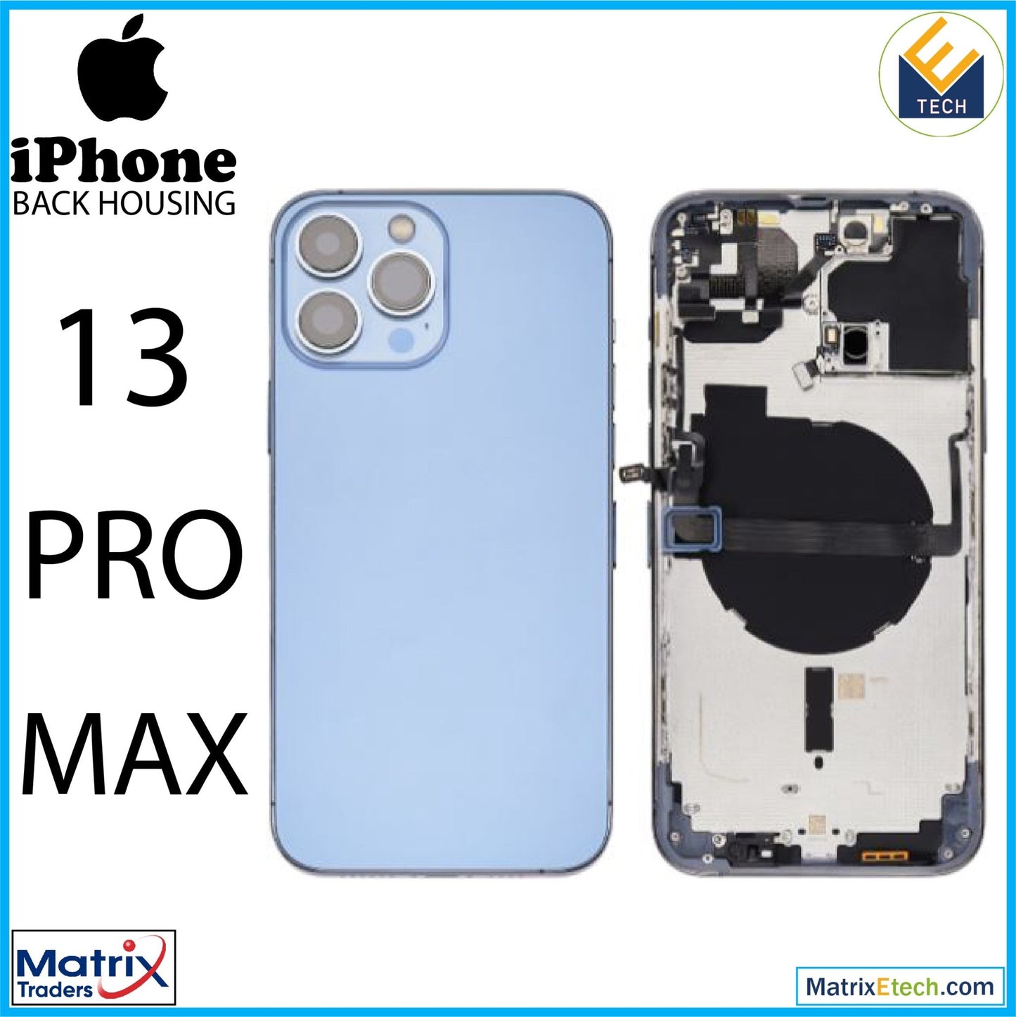 iPhone 13 Pro Max Back Housing W Small (International Version) - Matrix Traders