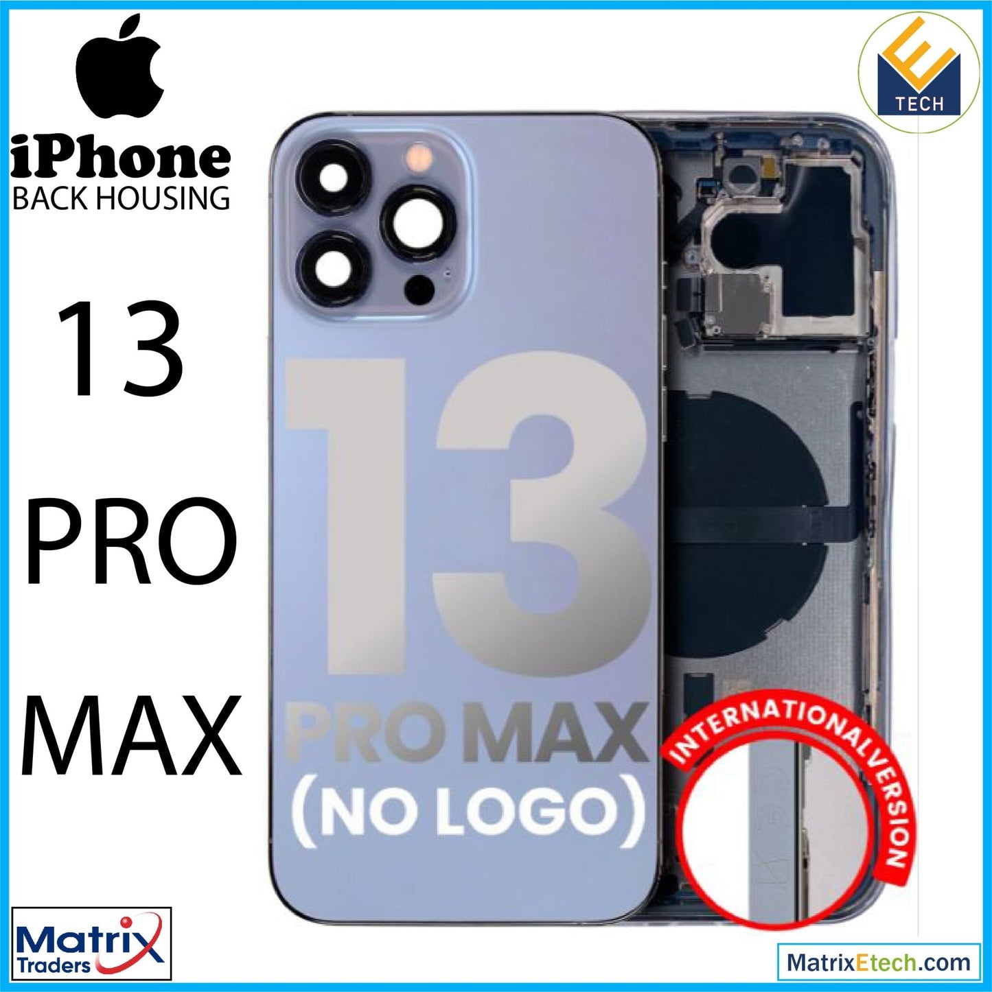 iPhone 13 Pro Max Back Housing W Small (International Version) - Matrix Traders