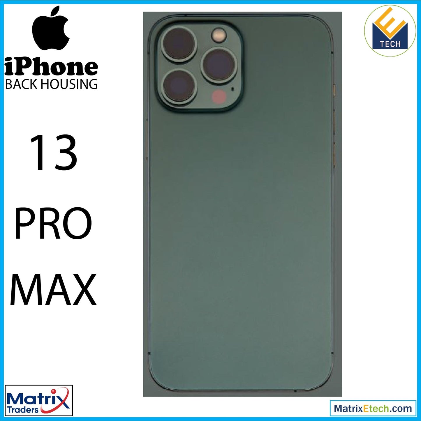 iPhone 13 Pro Max Back Housing W Small (International Version) - Matrix Traders