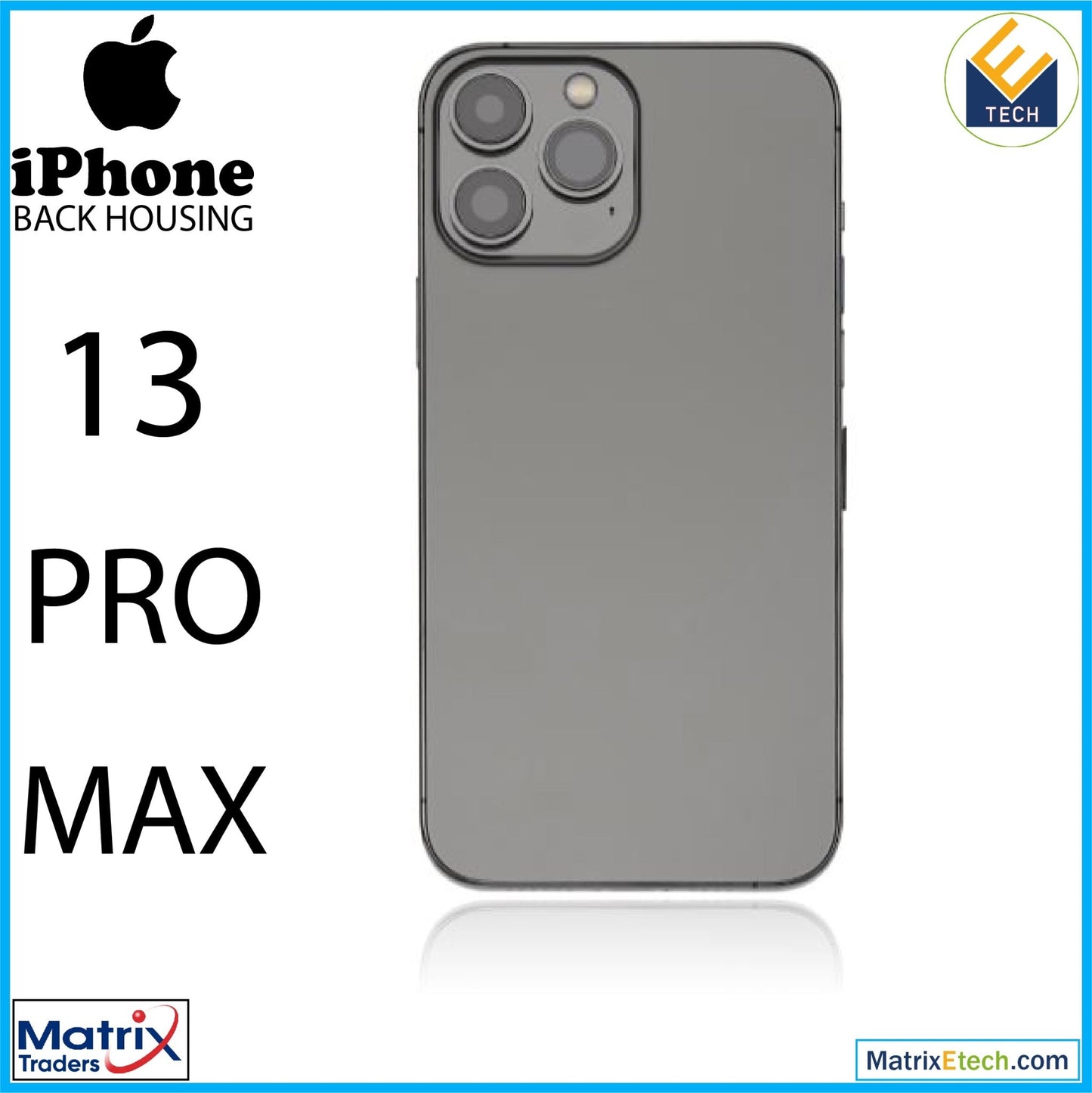 iPhone 13 Pro Max Back Housing W Small (International Version) - Matrix Traders