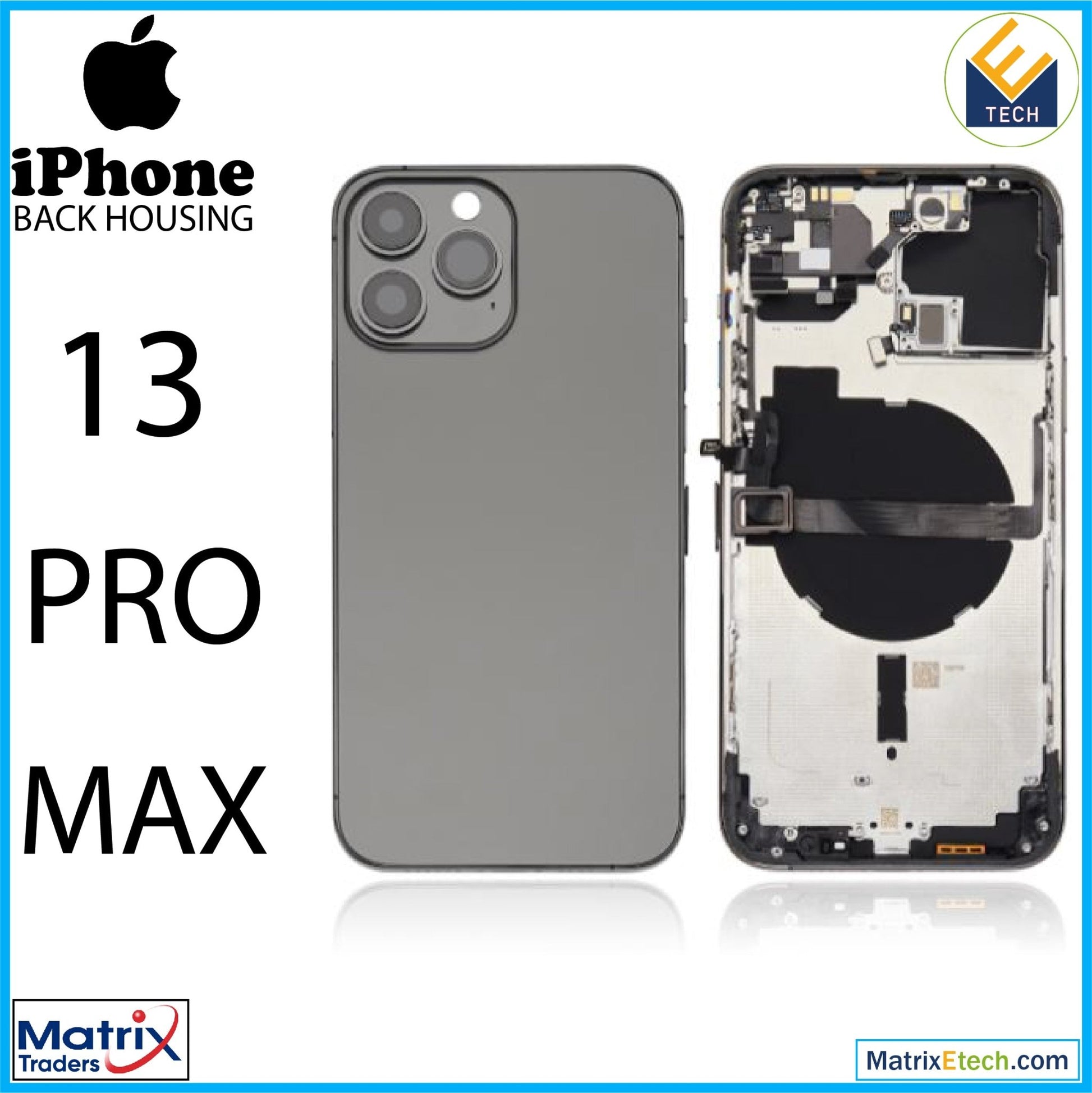 iPhone 13 Pro Max Back Housing W Small (International Version) - Matrix Traders