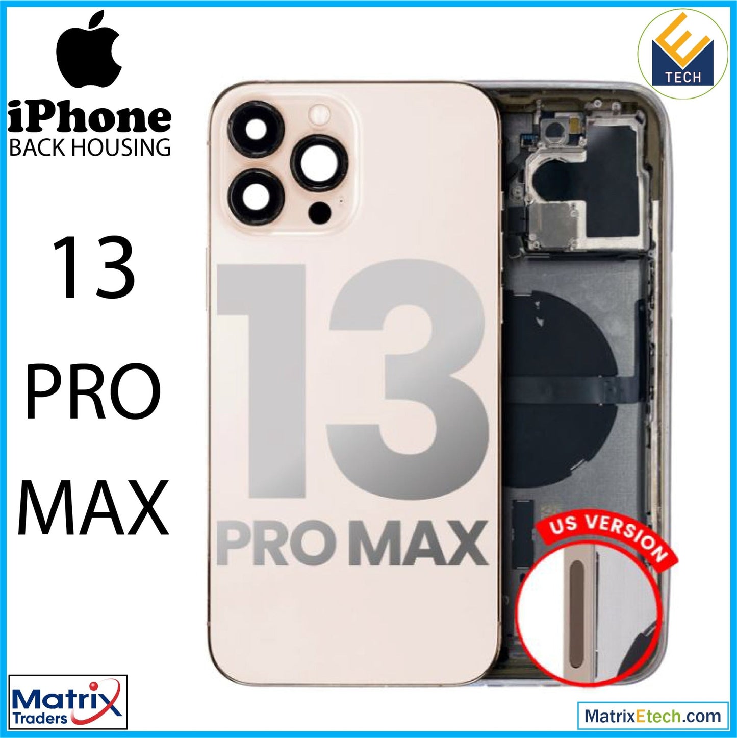 iPhone 13 Pro Max Back Housing W Small (US Version) - Matrix Traders