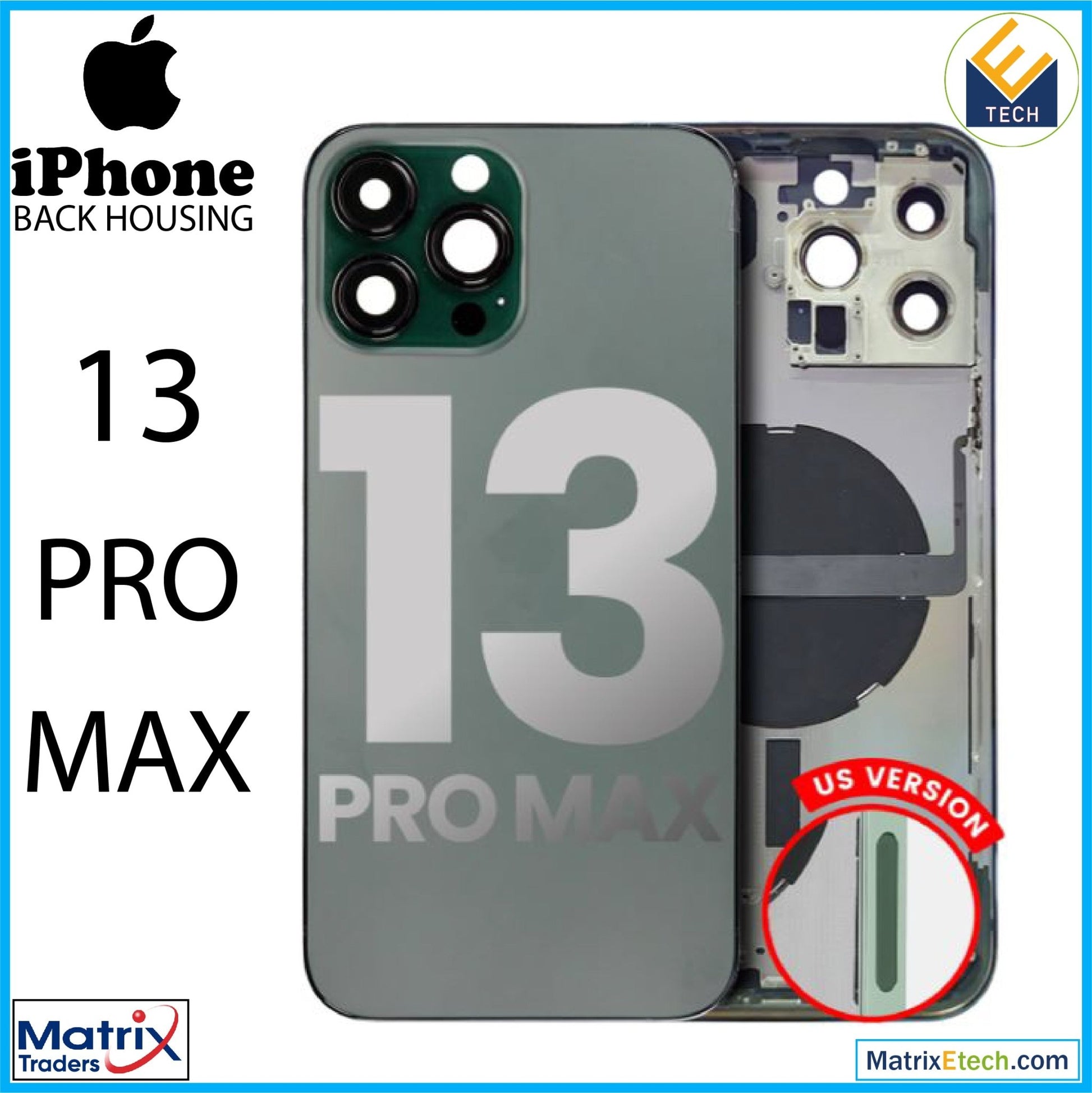 iPhone 13 Pro Max Back Housing W Small (US Version) - Matrix Traders