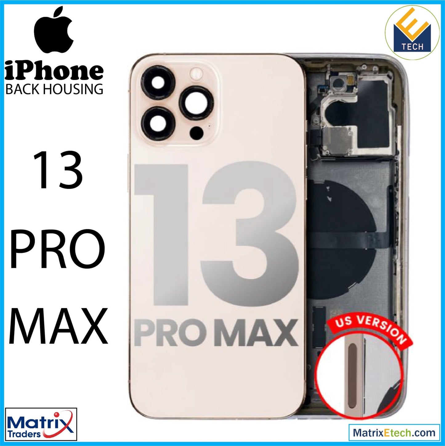 iPhone 13 Pro Max Back Housing W Small (US Version) - Matrix Traders